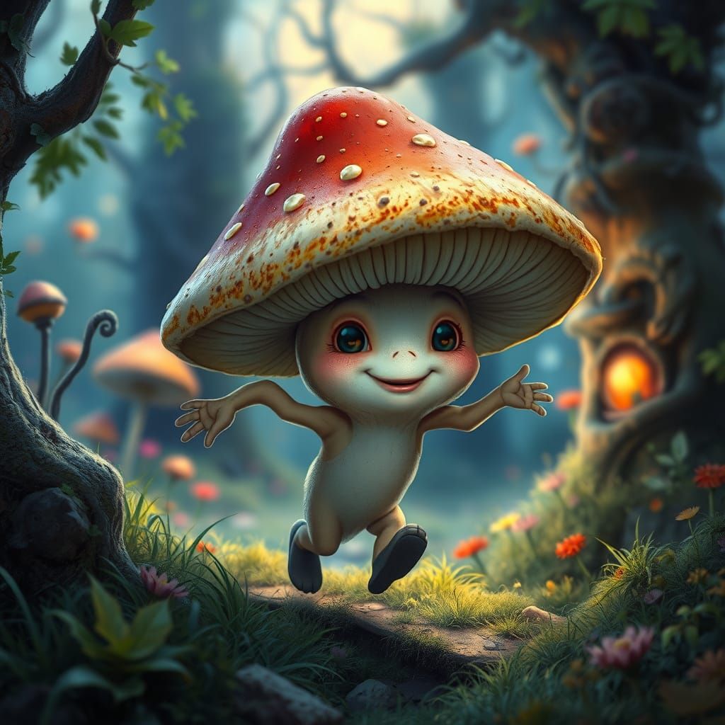 Enchanted Forest Sprite in Whimsical Fantasy Style