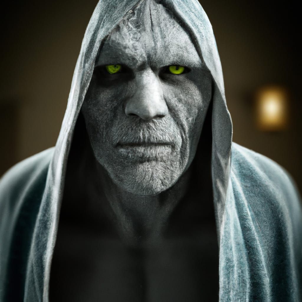 Ominous Ghostface Concept Art in Film Noir Style