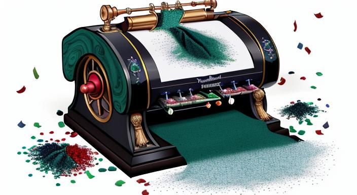 Confetti-Making Machine in Pen and Ink Style