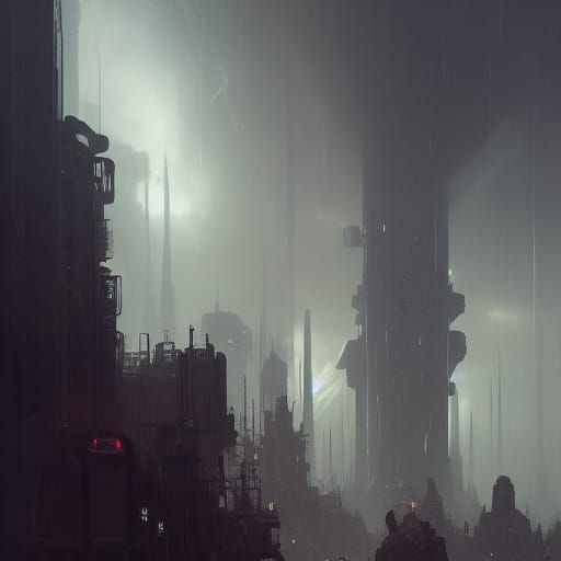 Dystopian Dark Fantasy Concept Art in 8K