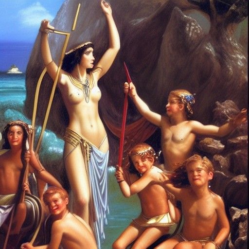 The Twelve Olympians as Oil Painting