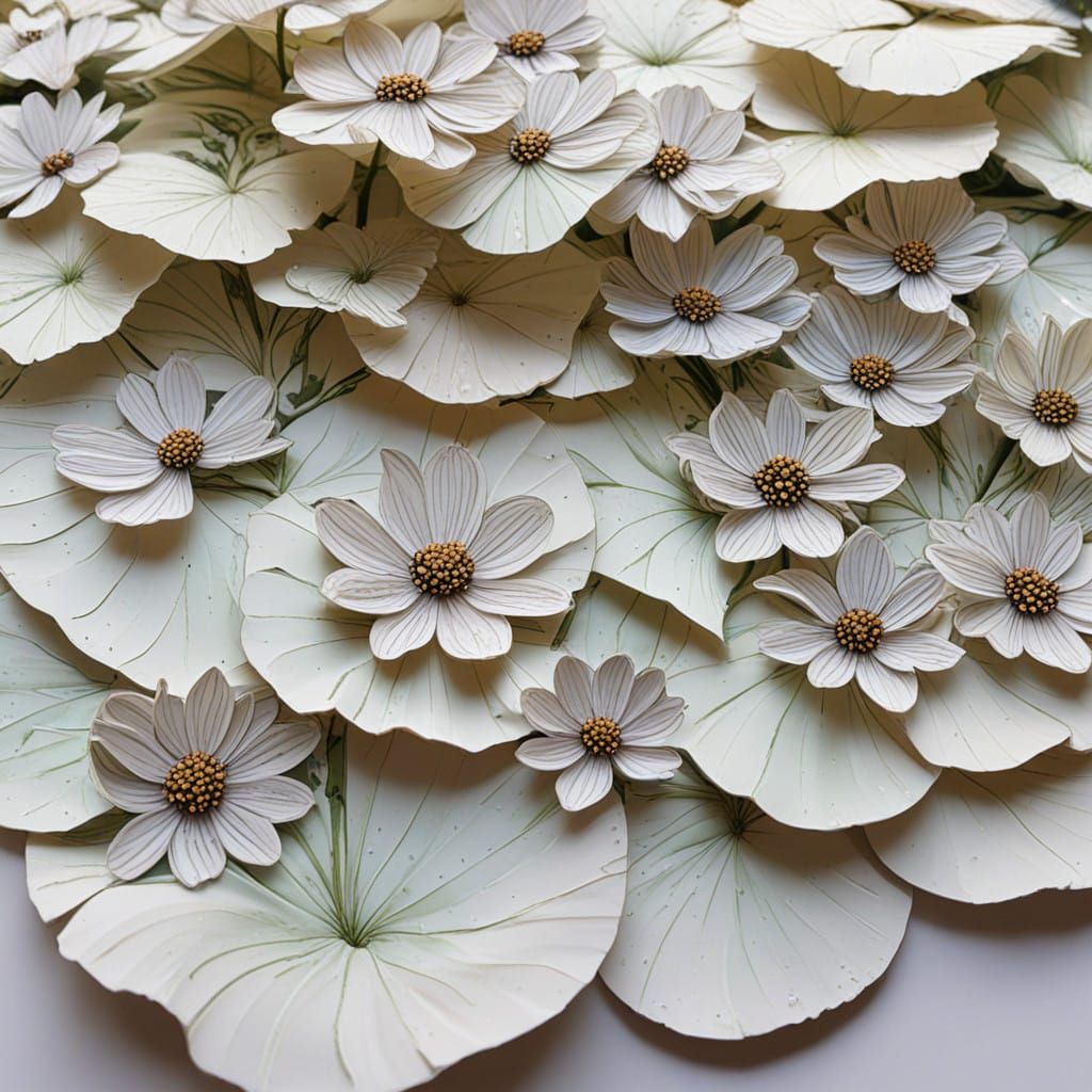 Impasto Watercolor Florals in a Vibrant Garden