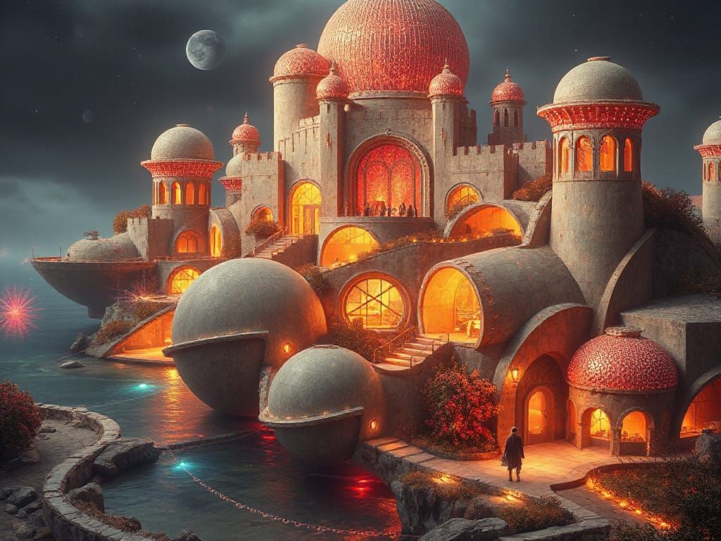 Very-Large-Scale Series of Luminomosfet Neuromorphic Architextual Structures with Mostly Happy People