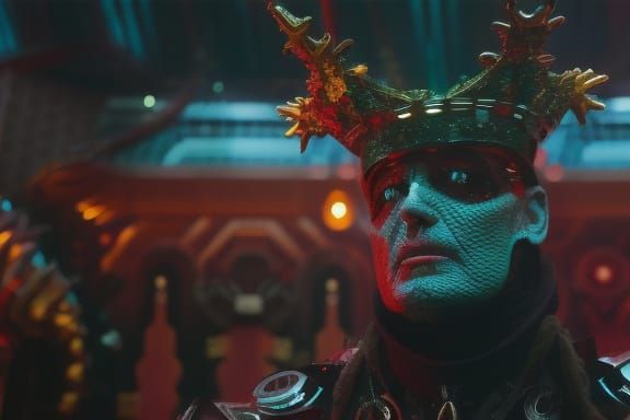 Evil Space Emperor with Hand Crown, Druillet-Inspired