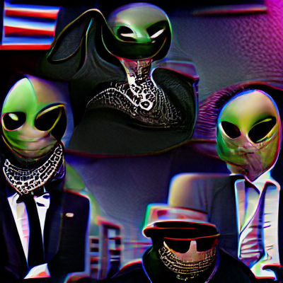 Alien Mafia in Cyberpunk Style