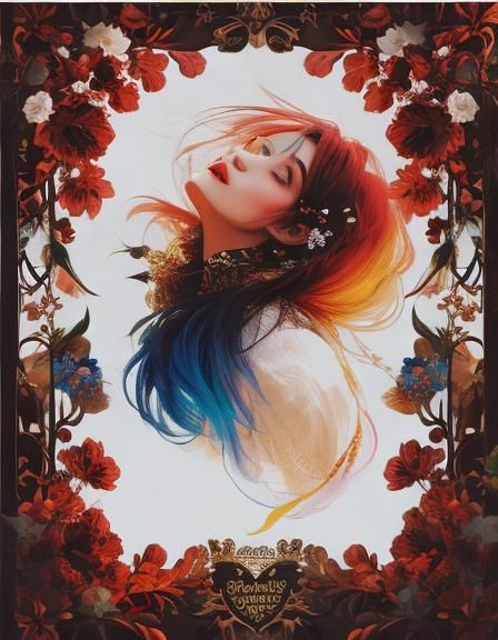 Abstract Flourish Design with Swirling Lines