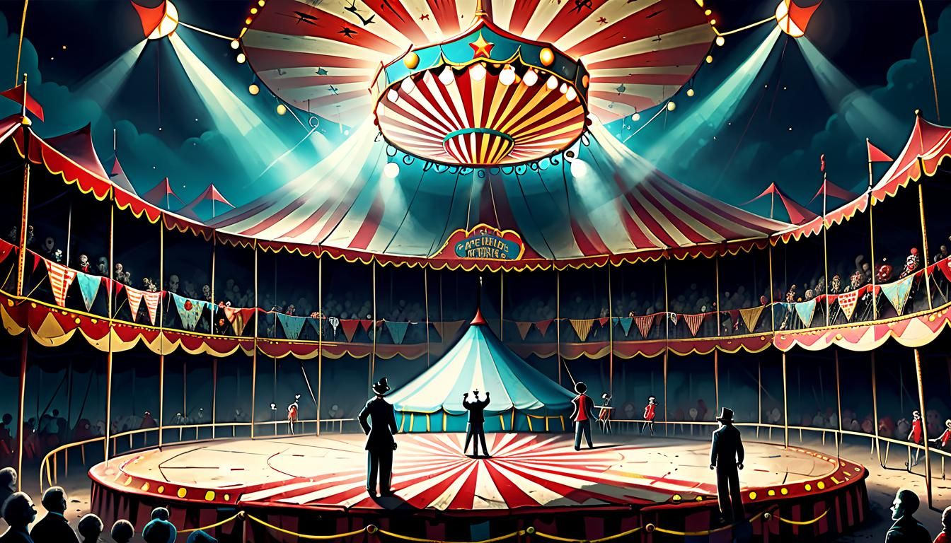 Dark Circus Scene Reflecting Existential Dread