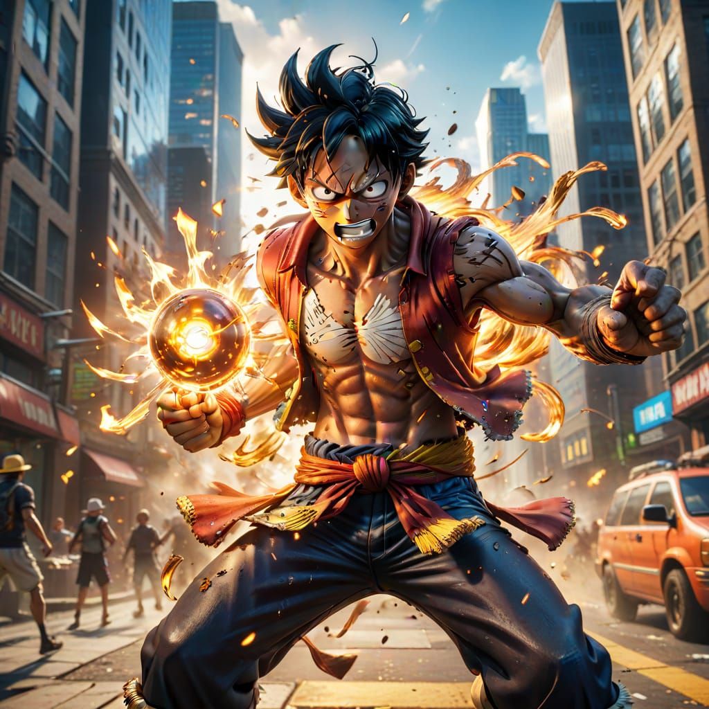 Epic Anime Hero Dominates New York City Skies