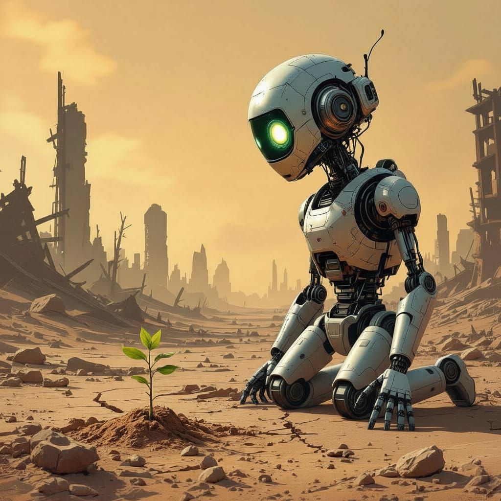 Android Surveys Wasteland with Hopeful Sprout