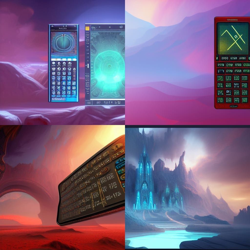 Godly Graphing Calculator: Detailed Matte Painting