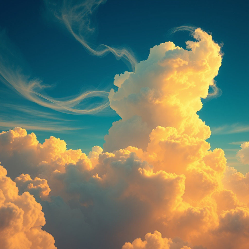 Ethereal Clouds in a Brilliant Blue Sky