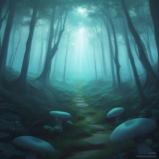 Elves in Mystical Forest: Studio Trigger Anime Style