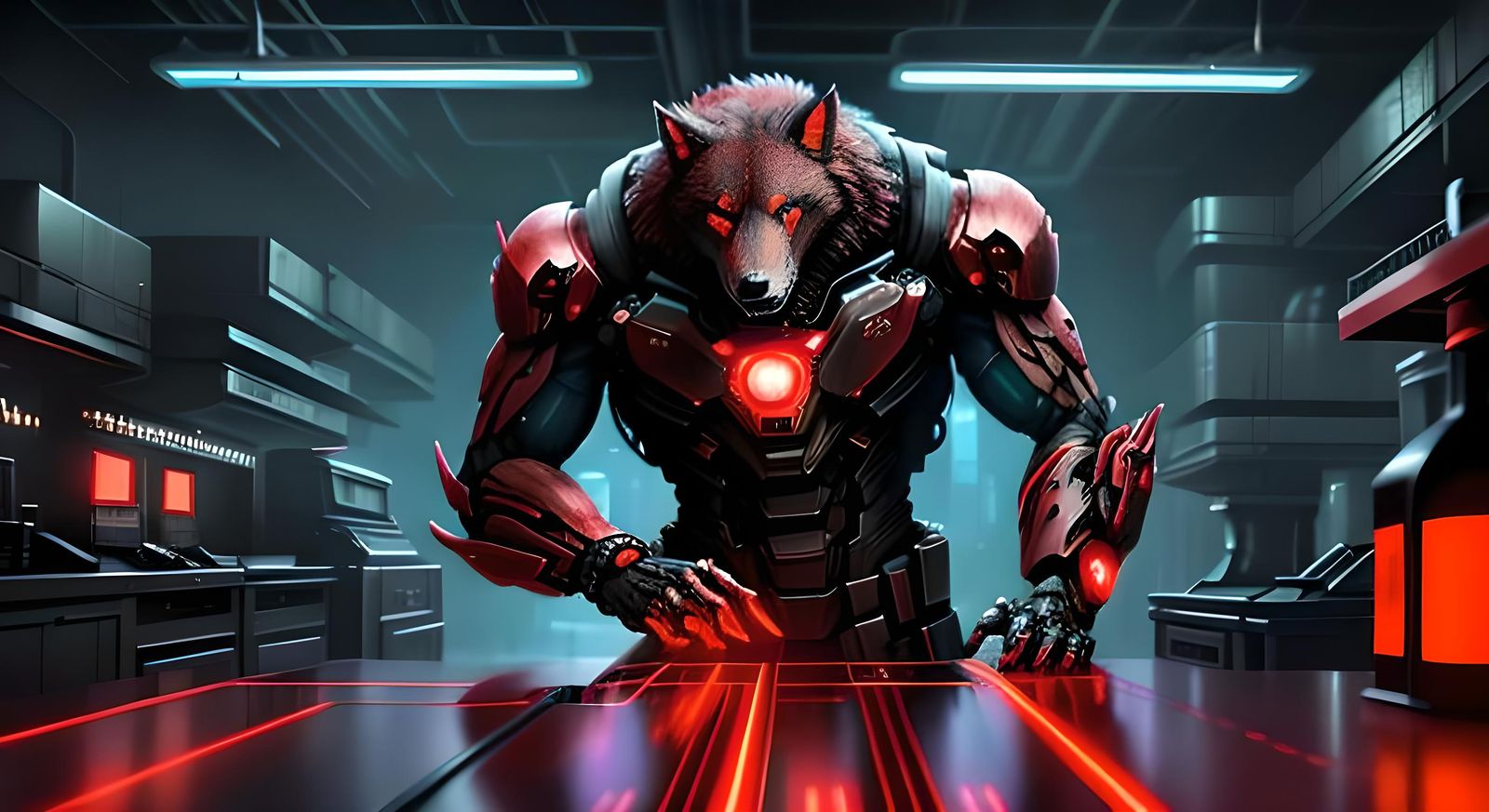 Red Werewolf Creation by Japanese Bioengineer