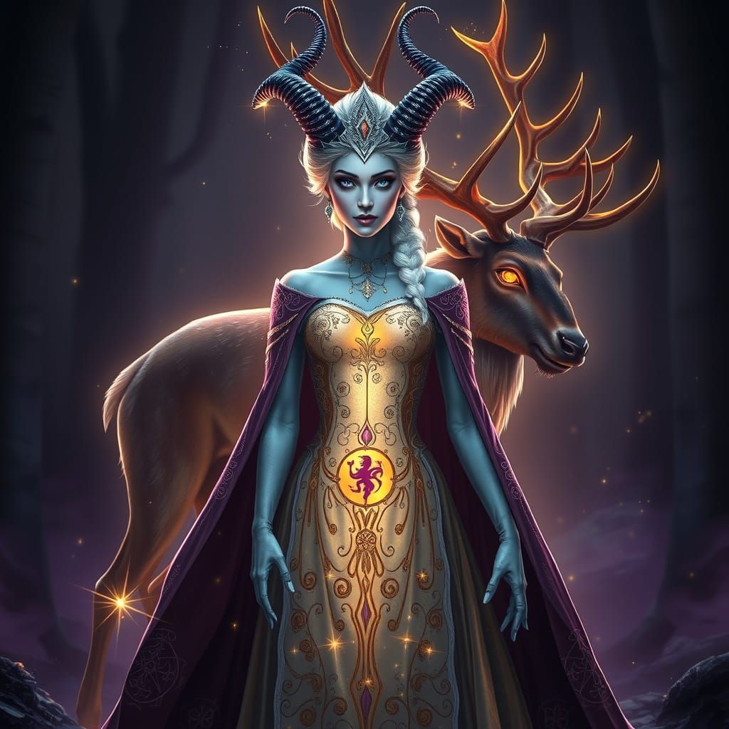 Ethereal Demon Queen Elsa Reigns in Darkness