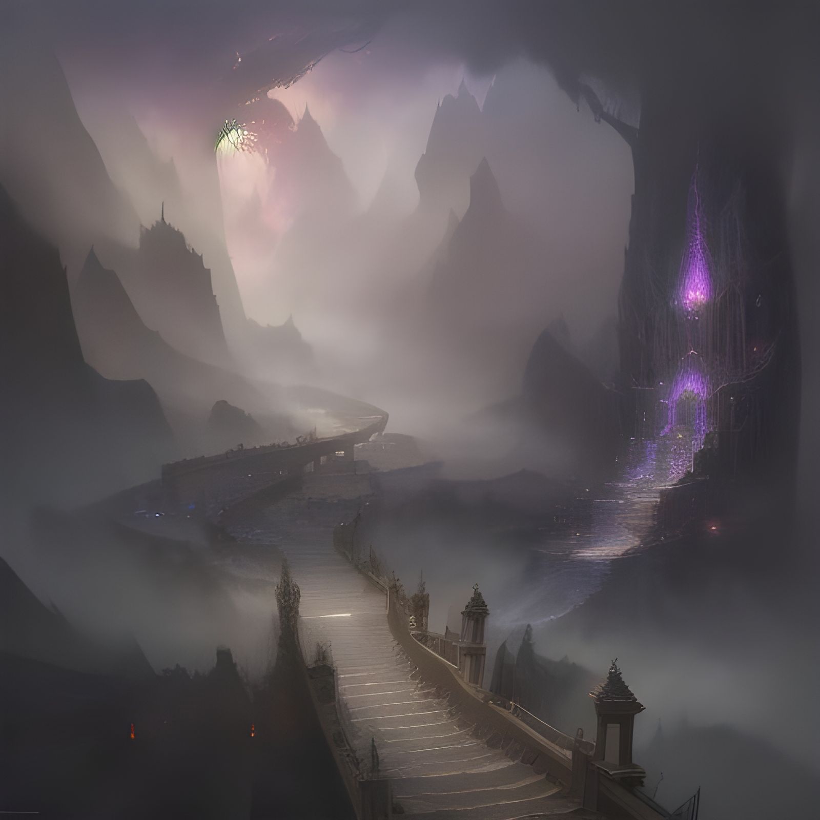 Fantasy World Path: Epic Digital Matte Painting