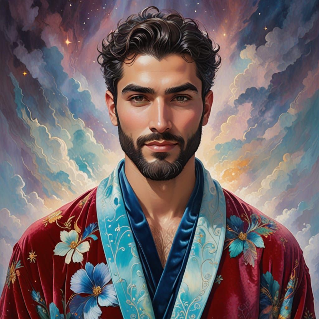 Turkish-Arab-Iranian God in Radiant Cosmic Glory