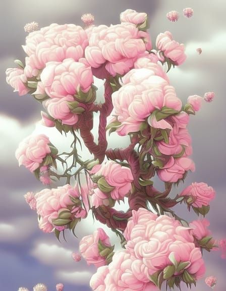 Hyperdetailed Pink Roses in Full Bloom: Photorealistic Art