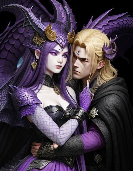 Romantic Dragon Couple as God of Wrath