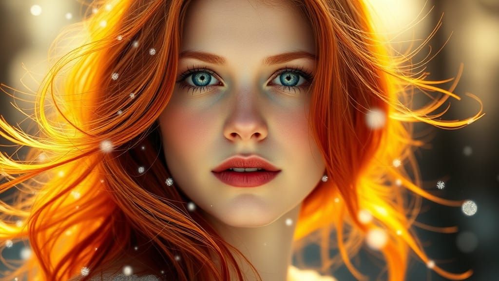 Surreal Beauty in Soft Focus: Elegant Russian Woman