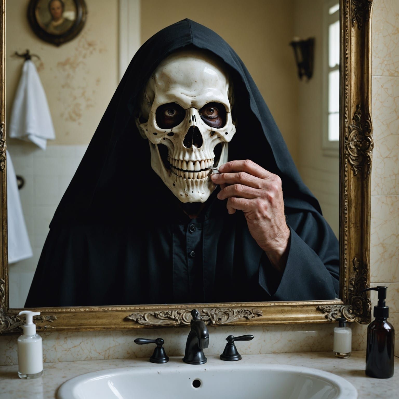 The Grim Reaper's Close-Up Portrait