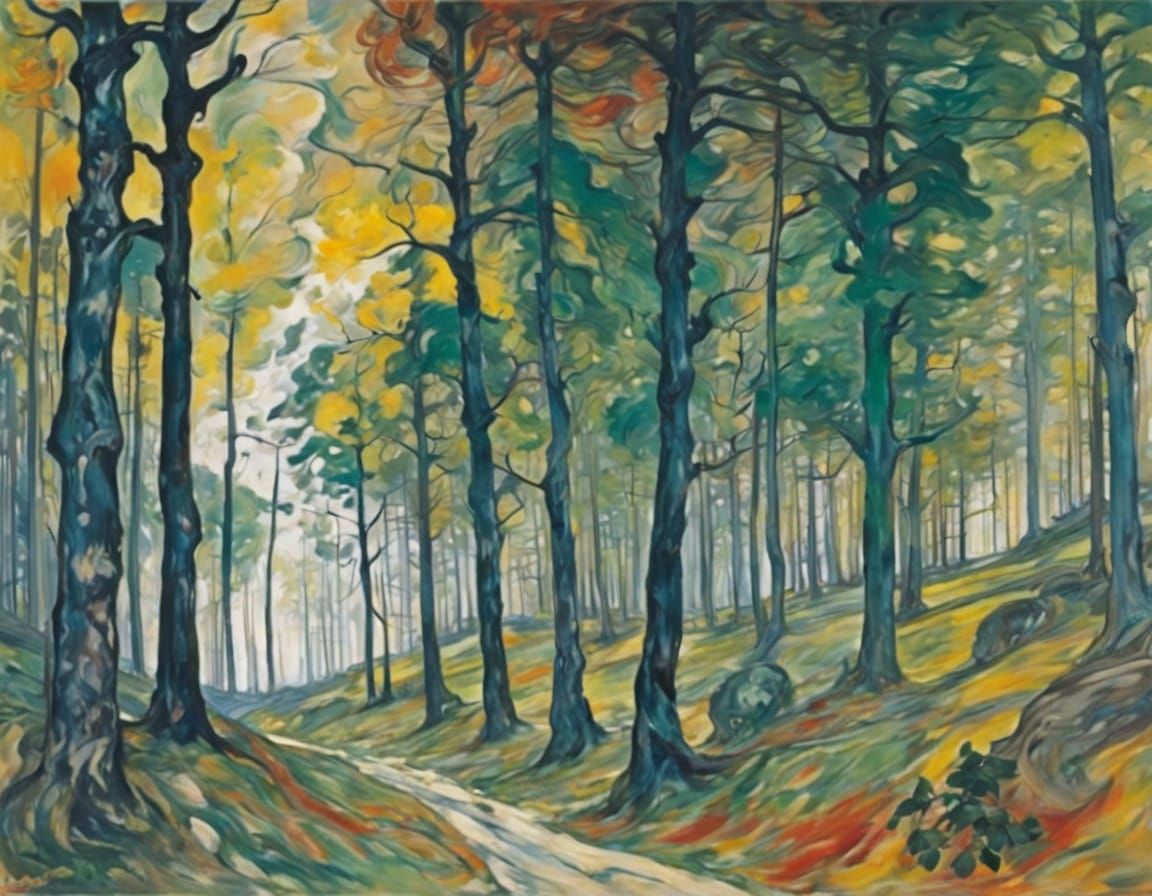 Enchanted Dryad in a Shadowy Grove