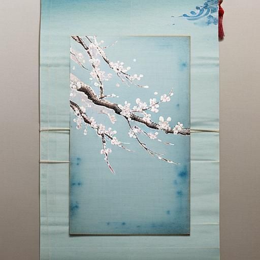 Vintage Watercolour Scroll Unfolds with Whimsical Cherry Blo...