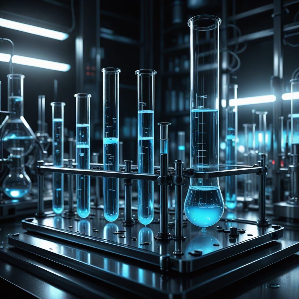 Hyper-Realistic Laboratory Scene in Cinematic Style
