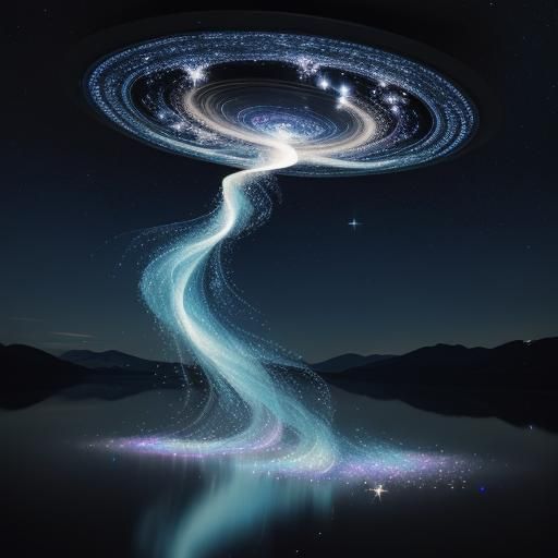 Ethereal Fashion Goddess Among Celestial Whispers