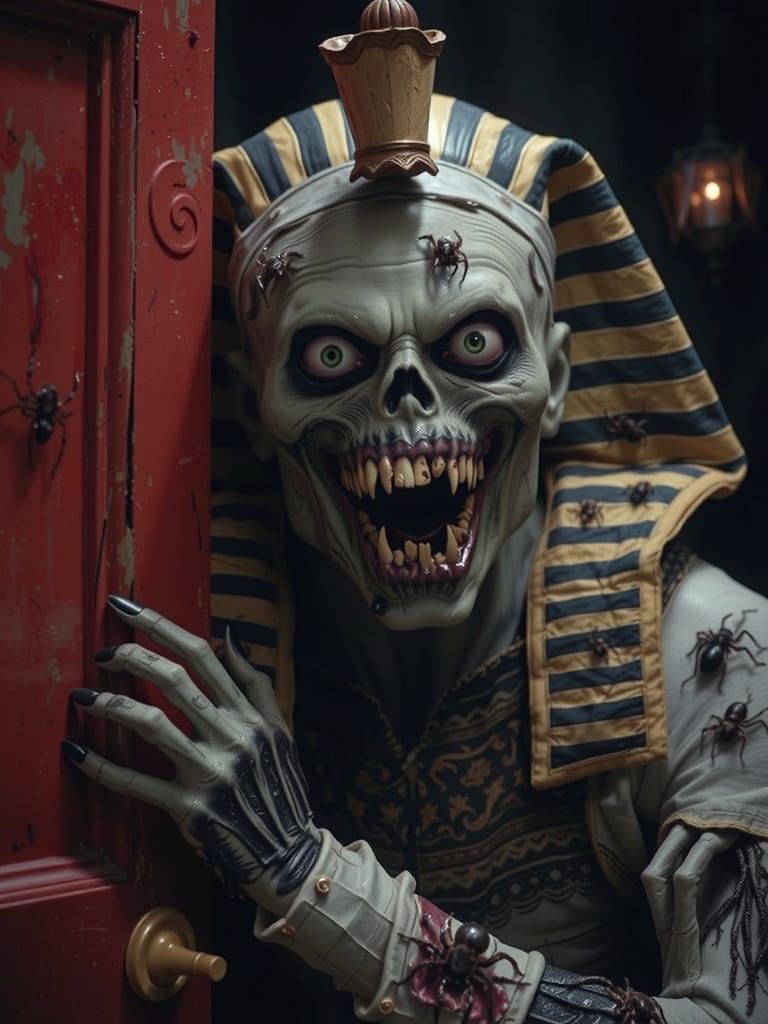 Terrifying Sleep Paralysis Demon in Gothic Horror Style