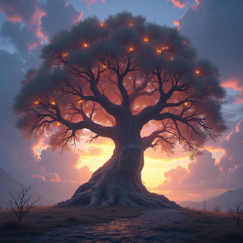 Mystical Glowing Tree Fantasy Concept Art
