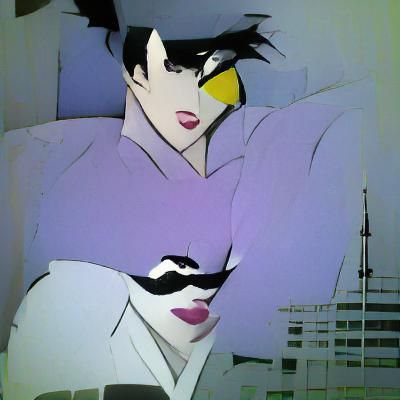 Patrick Nagel Style Portrait Illustration