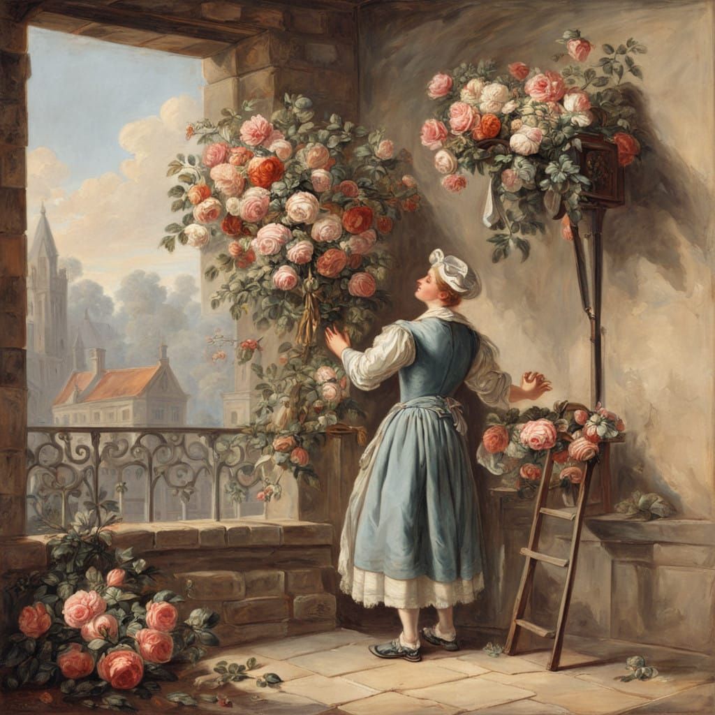 Romantic Moment in Rococo Style