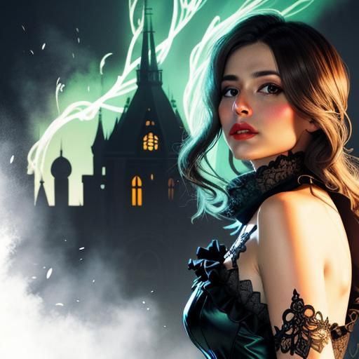 Lady in Hydrangea Gown: Painterly Speedpaint Portrait