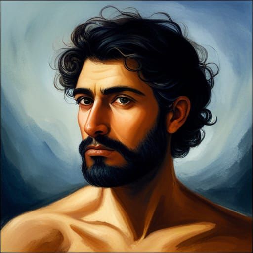 Ancient Hittite Young Man Portrait