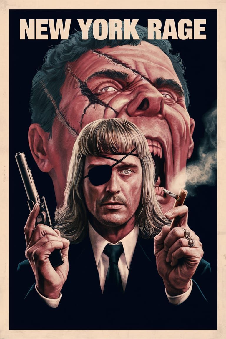 Gritty 1970s Movie Poster: New York Rage