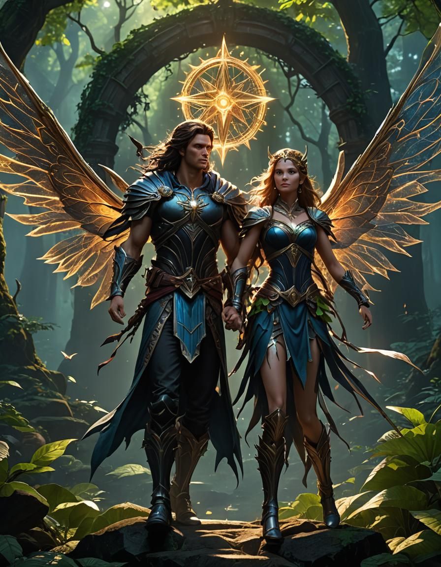 Immortal Couple in Dark Fantasy Concept Art