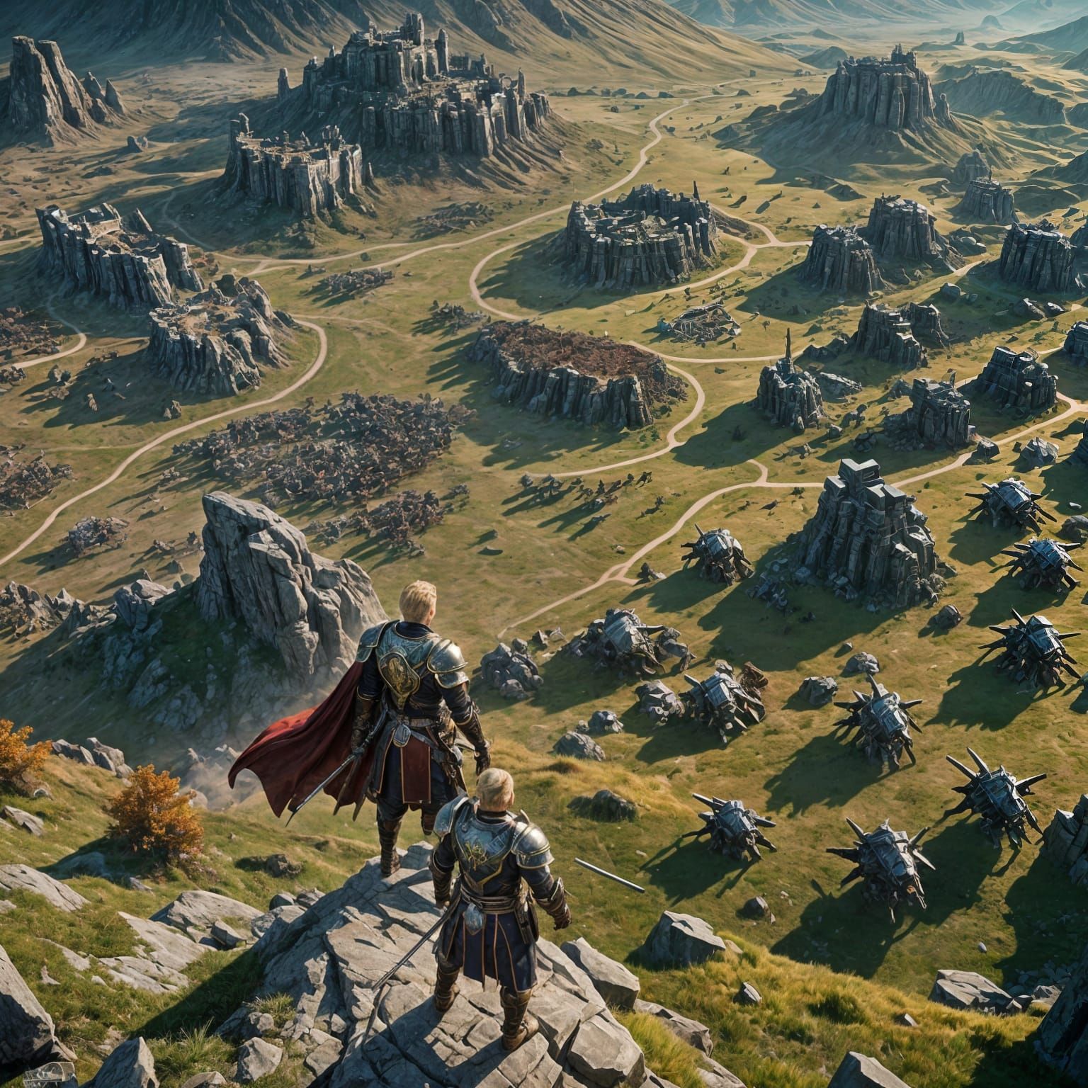 Epic Fantasy War General Portrait in 3D