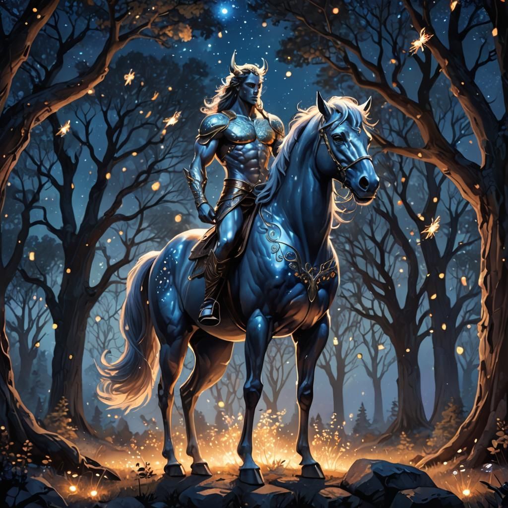 Majestic Centaur Under Twilight Sky: Fantasy Art