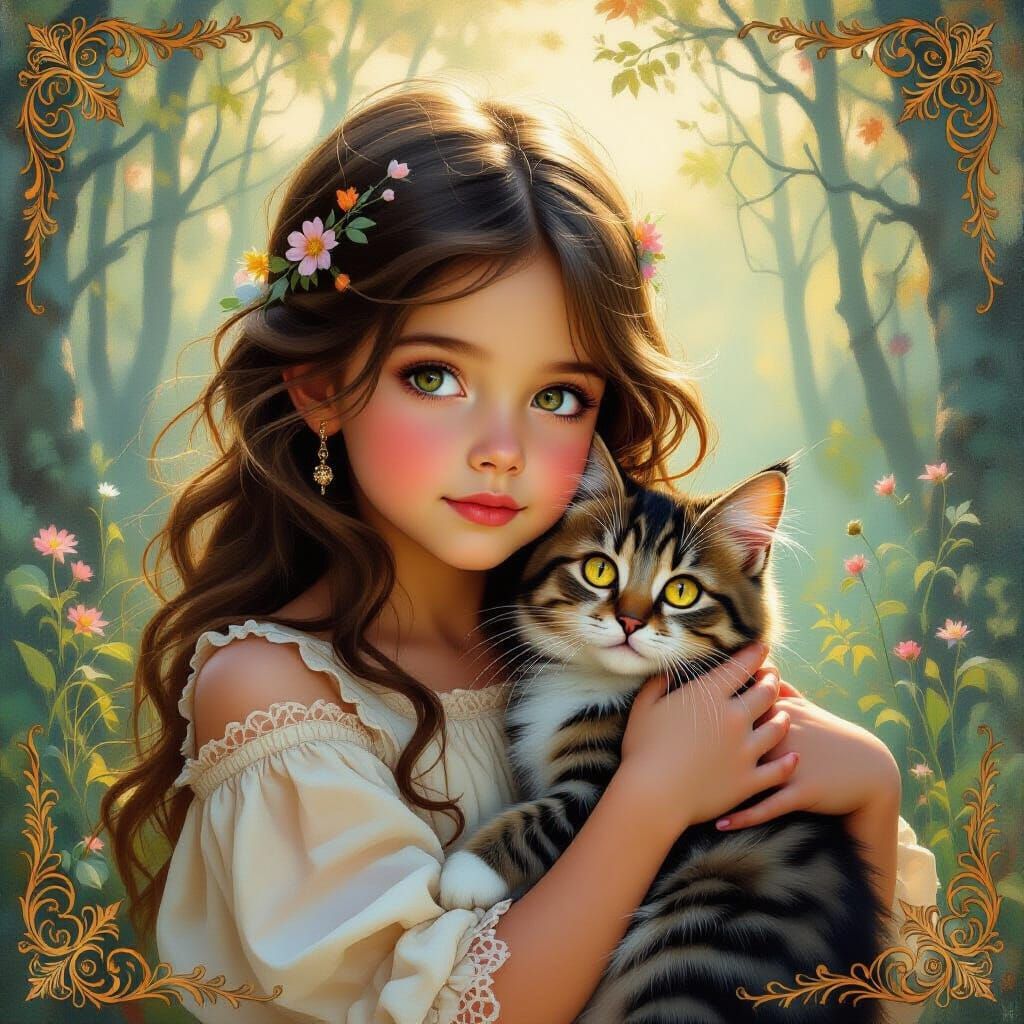 An expressive impasto oil painting in the style of Alphonse ...