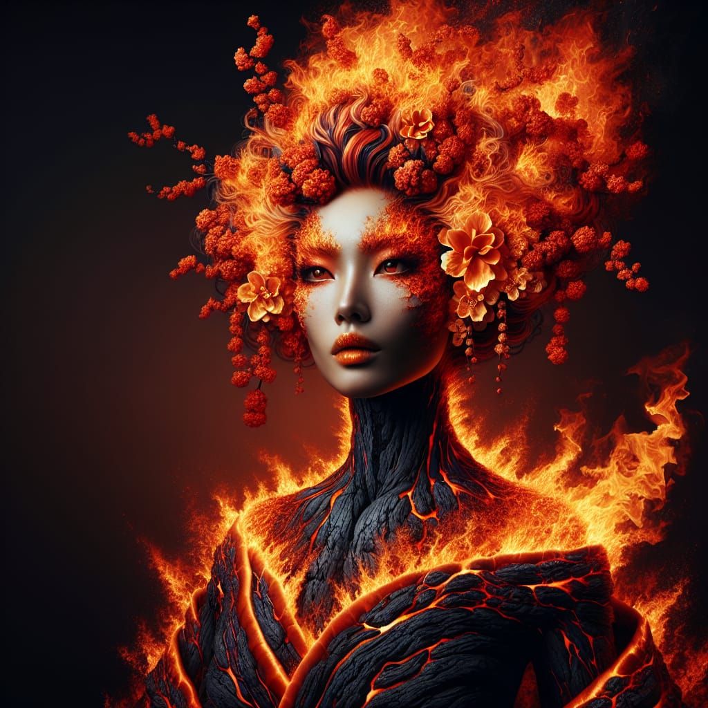 Fire Elemental Geisha