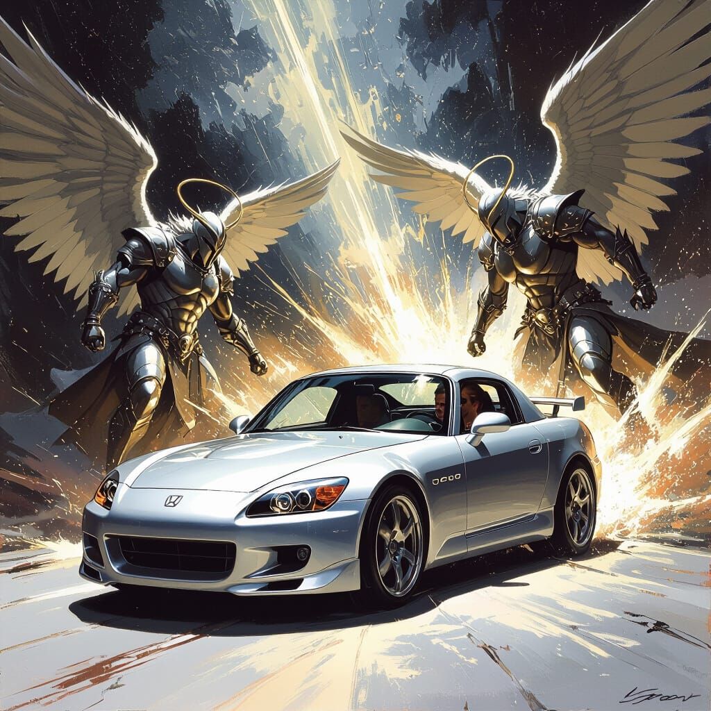 Angelic Rescue: S2000 Saved in Dark Fantasy Style