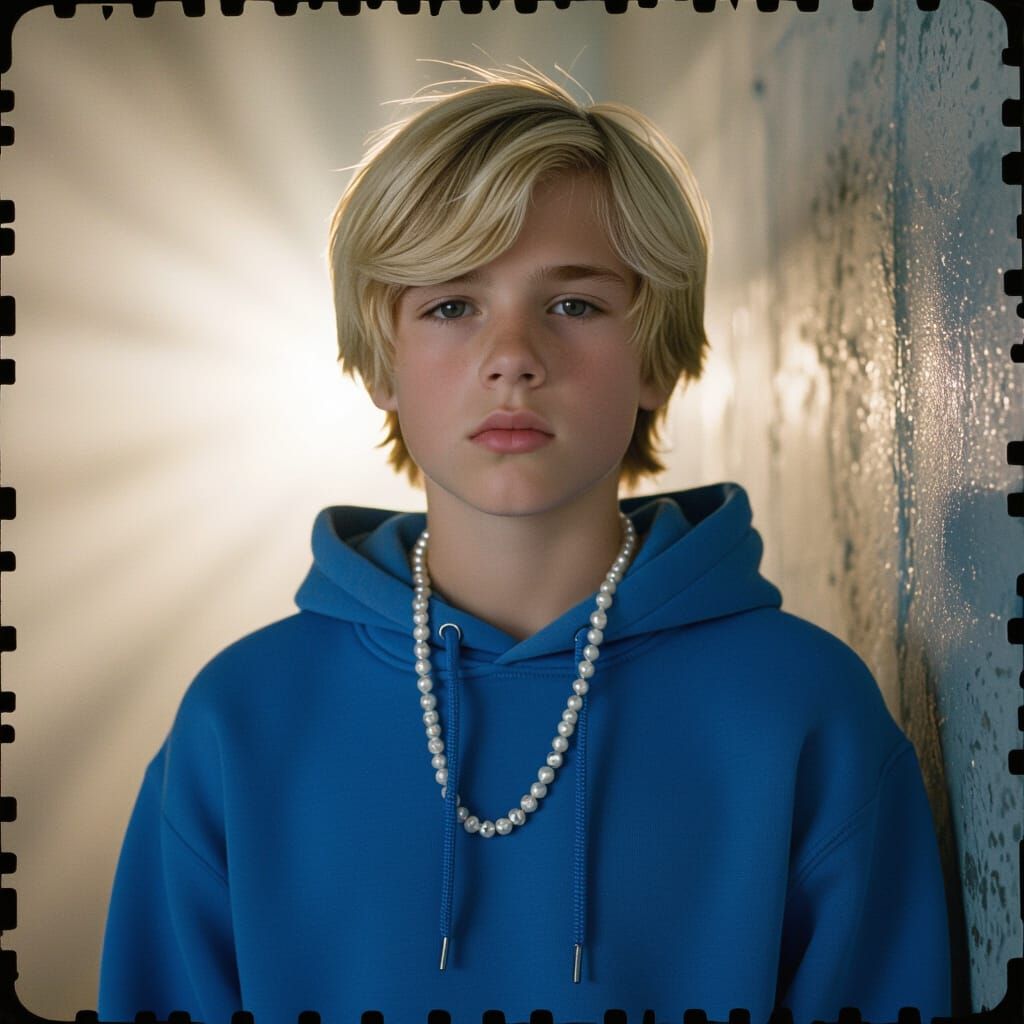 Teenage Boy with Bob Cut in Cinematic Style