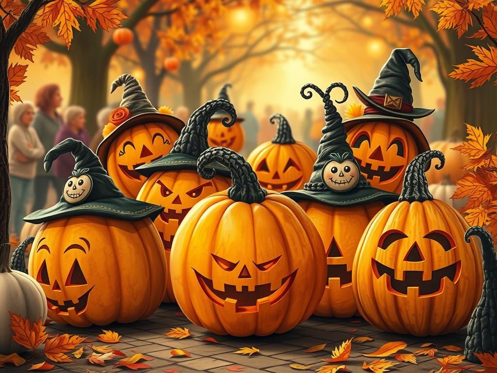 Festive Pumpkins Parade into Autumn Festival