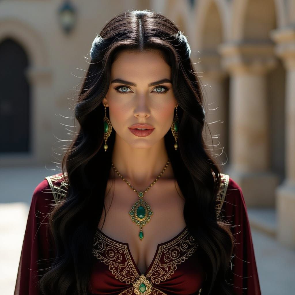 Elizabeth Taylor as Sorceress in Cinematic Film Still