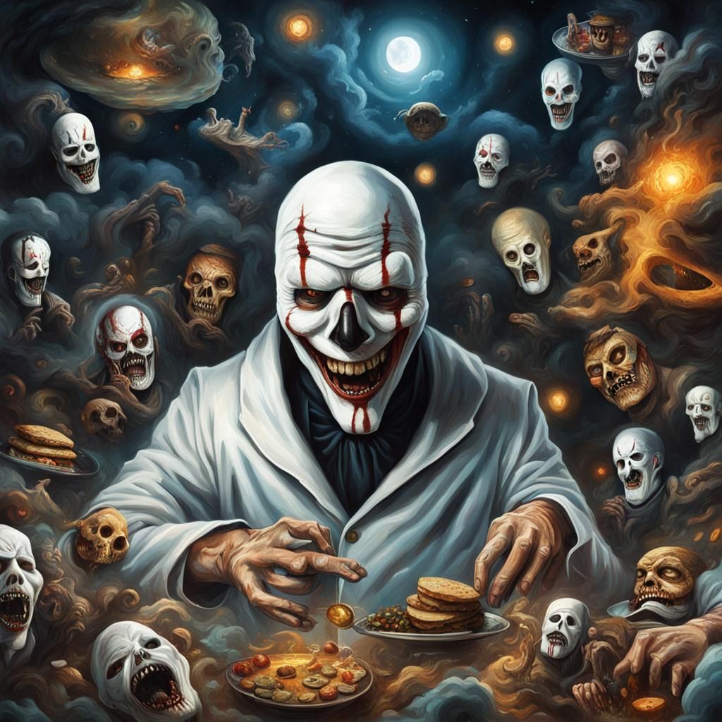 Grotesque Horror: Surreal Wormholes in Shock Art Style