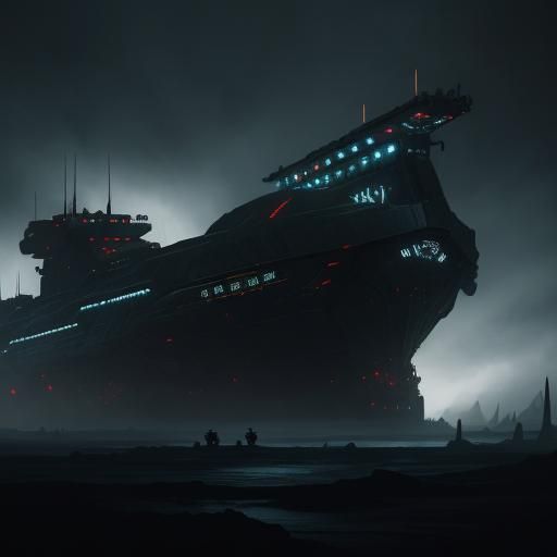 Klingon Warriors Standoff with Shadow Vessel