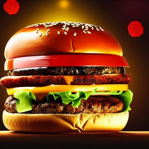 Burger in Space: A NASA-Style Photo