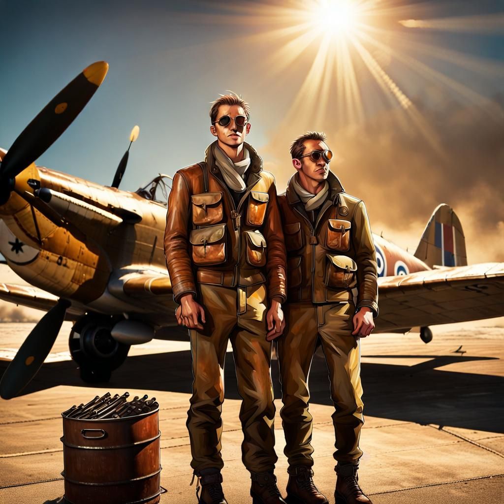 Pilots by Spitfire: Golden Light and Earth Tones