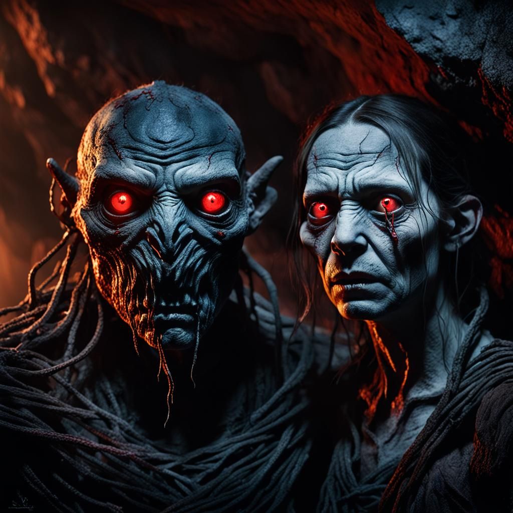 Eerie Crypt Creature Portrait in Dark Fantasy Style