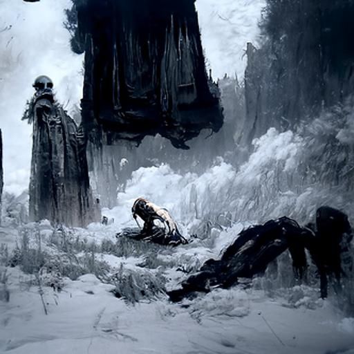 Horrific Failure Illustration in Doré Style